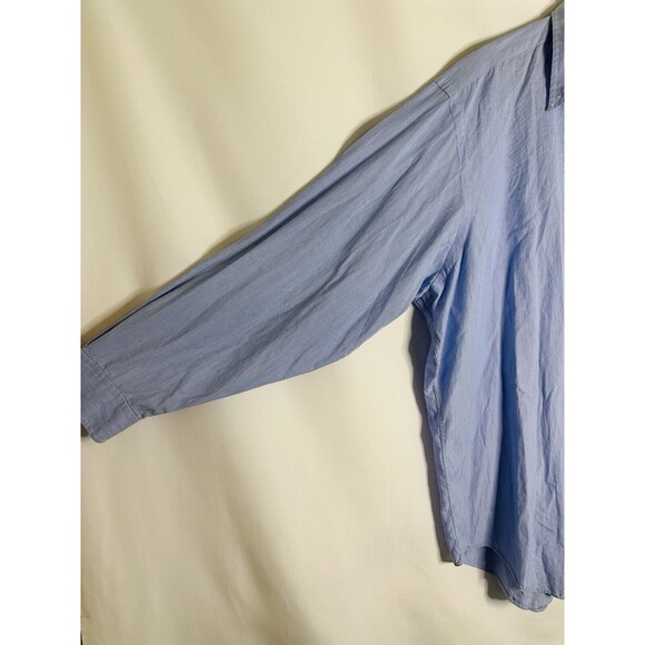 Ralph Lauren Yarmouth Blue Striped Long Sleeve Button Up Shirt Men's 17-34 - Picture 4 of 14